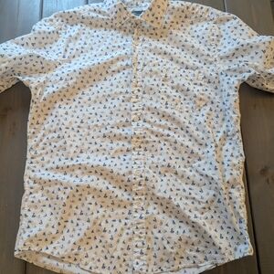 Rodd & Gunn The Anchorage Shirt Sailboat Print Nautical Cotton Large